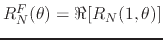 $R_{N}^{F}(\theta)=\Re[R_{N}(1,\theta)]$