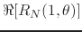 $\displaystyle \Re[R_{N}(1,\theta)]$