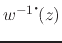 $w^{-1\mbox{\Large$\cdot$}\!}(z)$