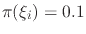 $\pi (\xi _{i})=0.1$