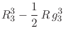 $\displaystyle R_{3}^{3}
-
\frac{1}{2}\,
R\,g_{3}^{3}$