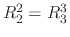 $R_{2}^{2}=R_{3}^{3}$