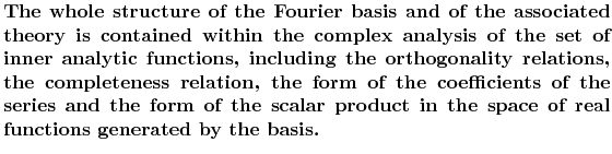 $\textstyle \parbox{\textwidth}{\bf The whole structure of the Fourier basis and...
... of the scalar product in the space of real functions
generated by the basis.}$