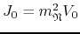 $J_{0}=m_{\mathfrak{N}}^{2}V_{0}$