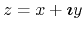 $z=x+\mbox{\boldmath$\imath$}y$