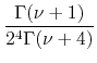 $\displaystyle \frac{\Gamma(\nu+1)}{2^{4}\Gamma(\nu+4)}$
