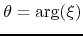 $\theta=\arg(\xi)$