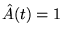 $\hat{A}(t)=1$